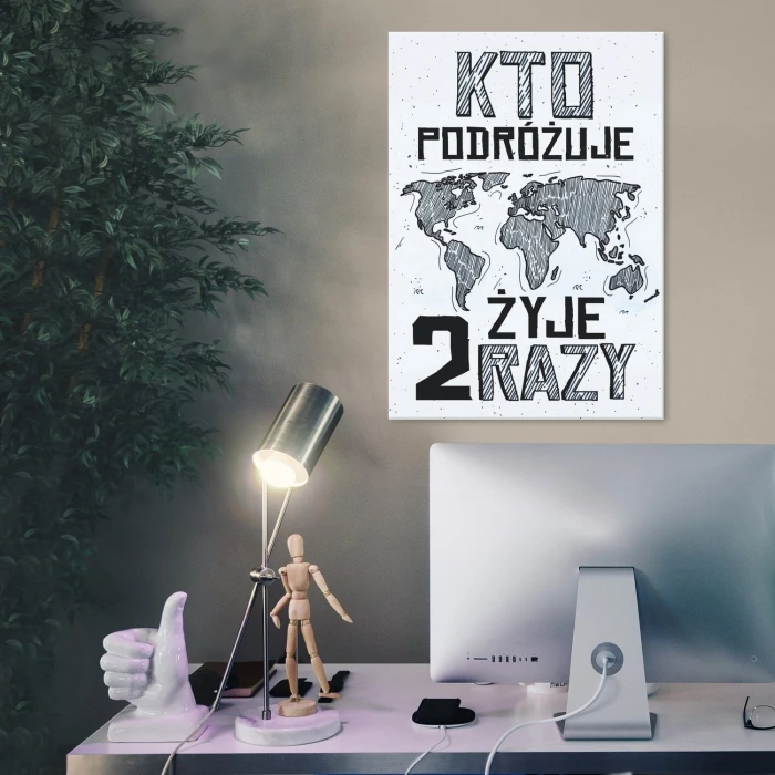 Poster metal Kto podróżuje żyje dwa razy gift