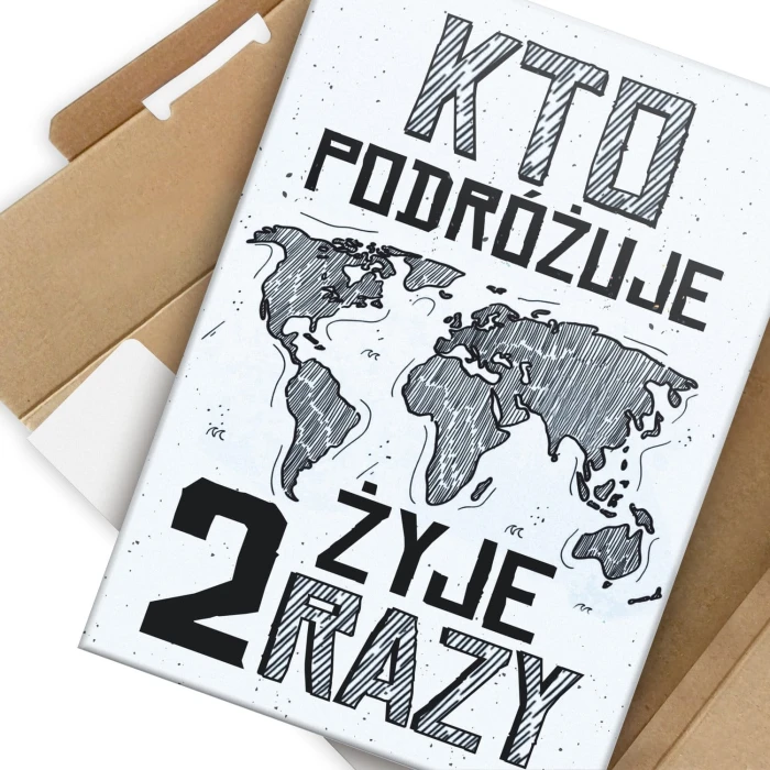 Poster metal Kto podróżuje żyje dwa razy gift