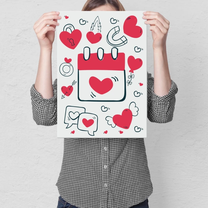 Plakat metalowy Walentynki Prezent