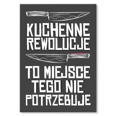 Poster metal Kuchenne rewolucje gift