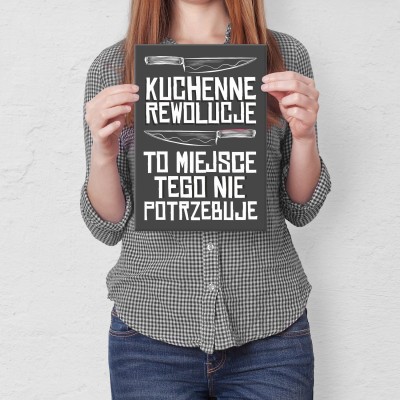 Plakat metalowy Kuchenne rewolucje Prezent