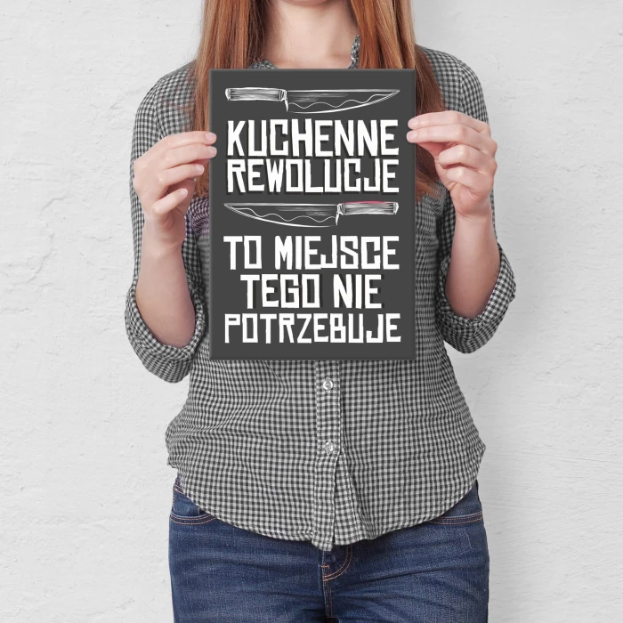 Plakat metalowy Kuchenne rewolucje Prezent