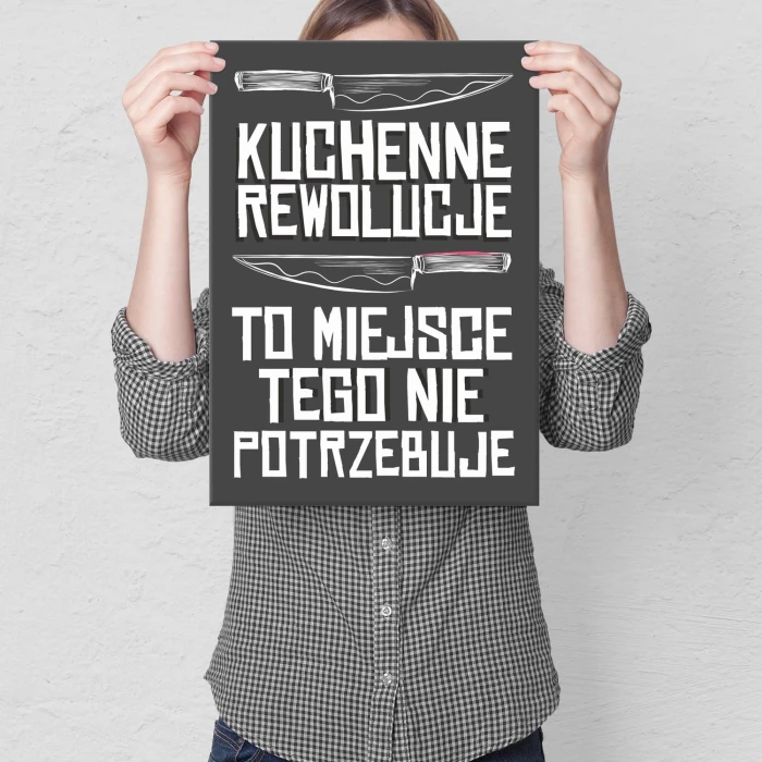 Poster metal Kuchenne rewolucje gift