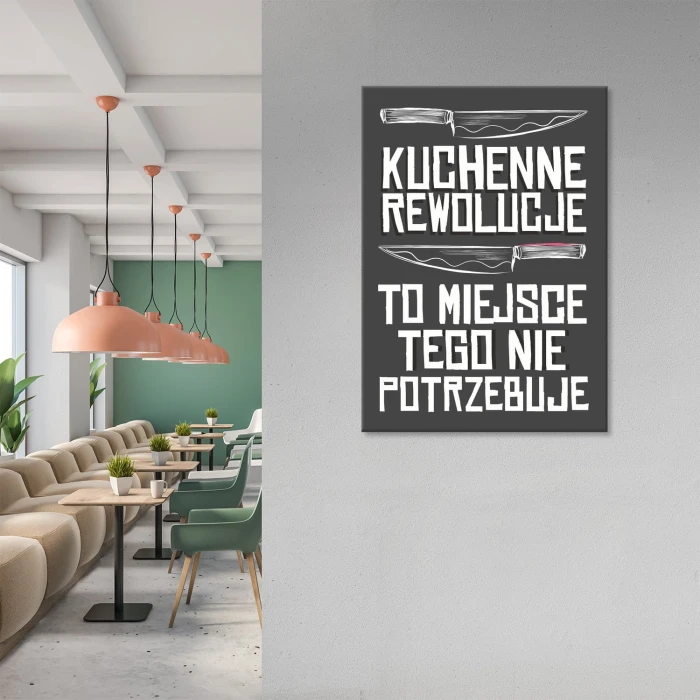 Plakat metalowy Kuchenne rewolucje Prezent
