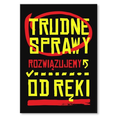 Plakat metalowy Trudne sprawy Prezent