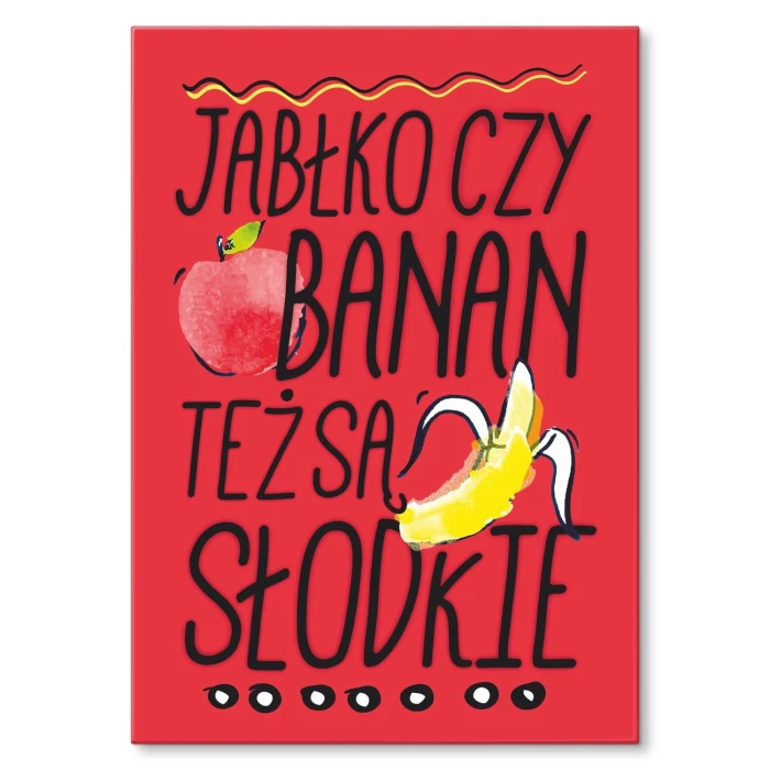 Plakat metalowy Jabłko czy banan Prezent