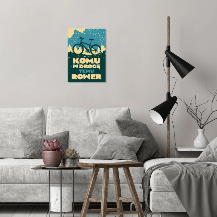 Poster metal Komu w drogę temu rower gift