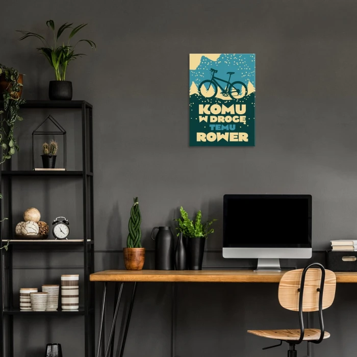 Poster metal Komu w drogę temu rower gift