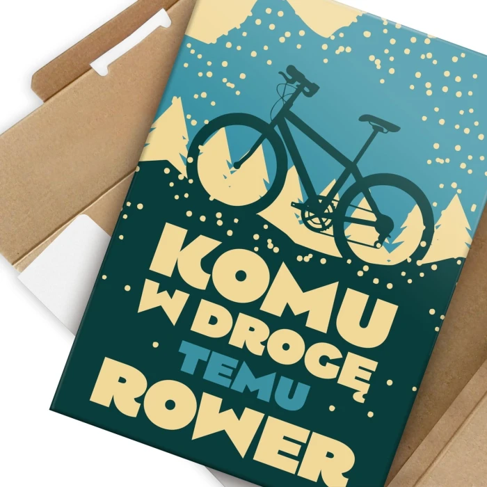 Plakat metalowy Komu w drogę temu rower Prezent