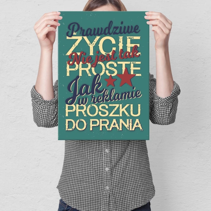 Poster metal Prawdziwe życie gift