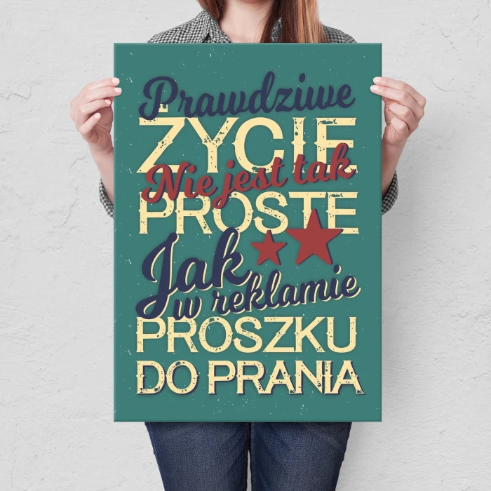 Poster metal Prawdziwe życie gift