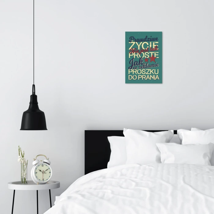 Poster metal Prawdziwe życie gift