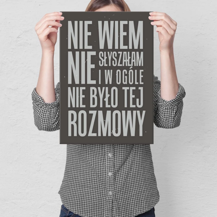 Plakat metalowy Nie wiem Prezent