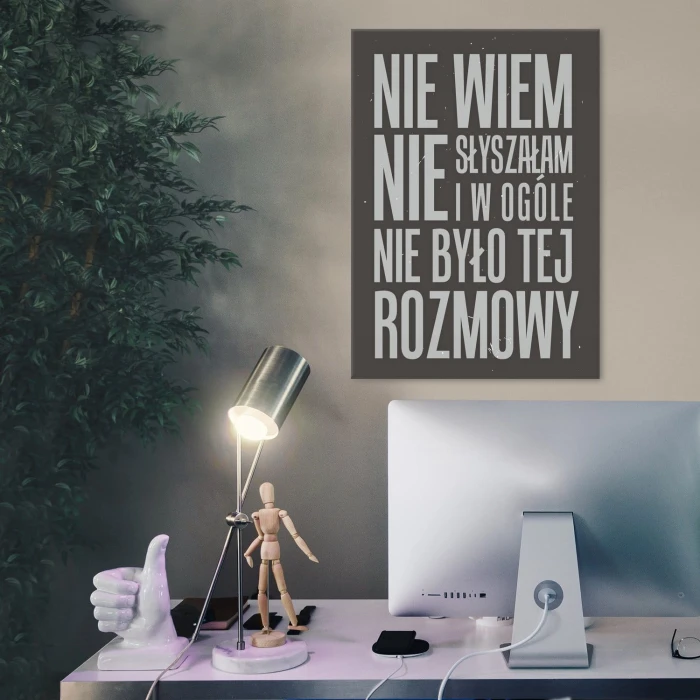 Plakat metalowy Nie wiem Prezent