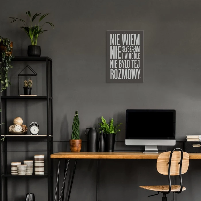 Plakat metalowy Nie wiem Prezent