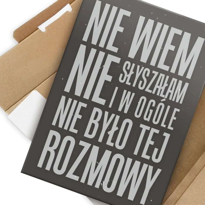 Poster metal Nie wiem gift