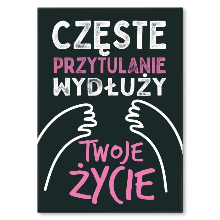 Poster metal Częste przytulanie gift