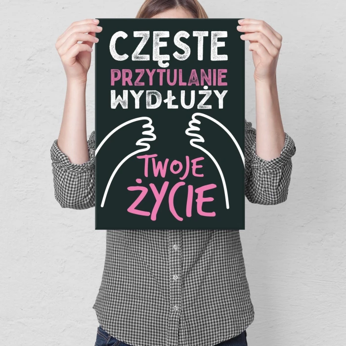 Poster metal Częste przytulanie gift