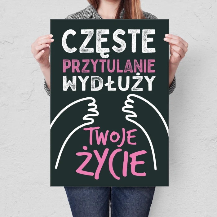 Poster metal Częste przytulanie gift