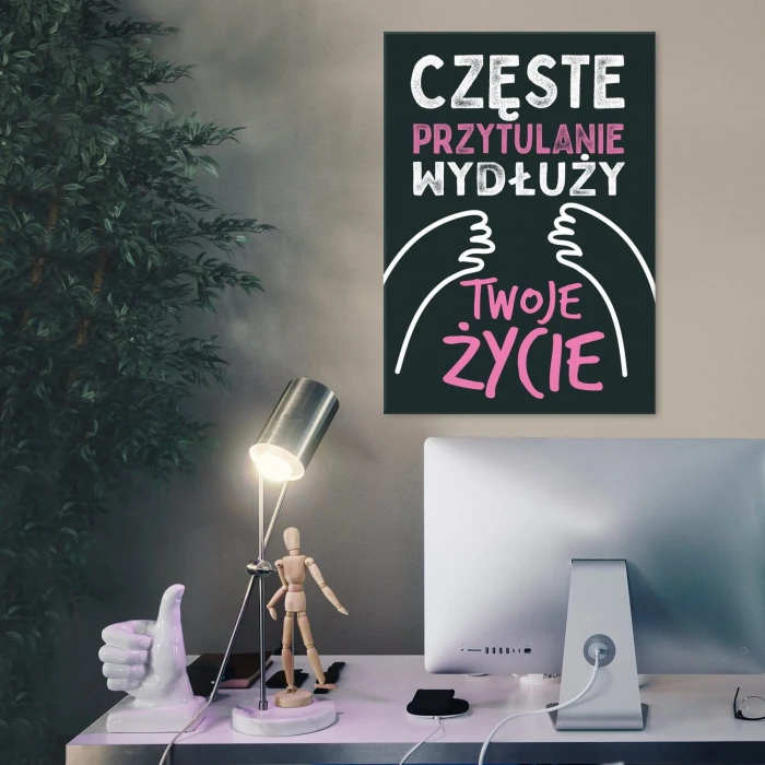 Poster metal Częste przytulanie gift