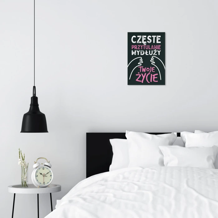 Poster metal Częste przytulanie gift