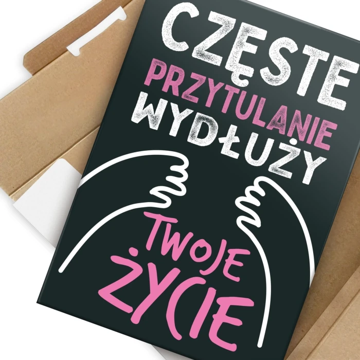 Poster metal Częste przytulanie gift