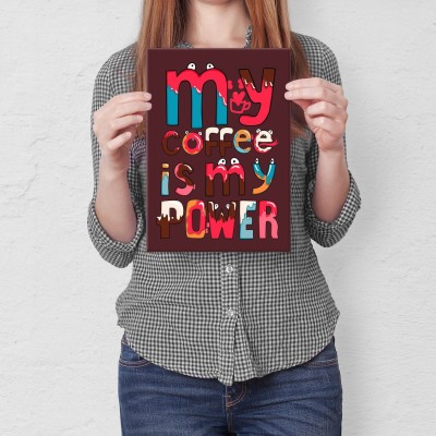 Plakat metalowy My coffee is my power Prezent