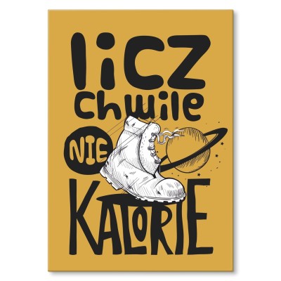 Plakat metalowy Licz chwile nie kalorie Prezent