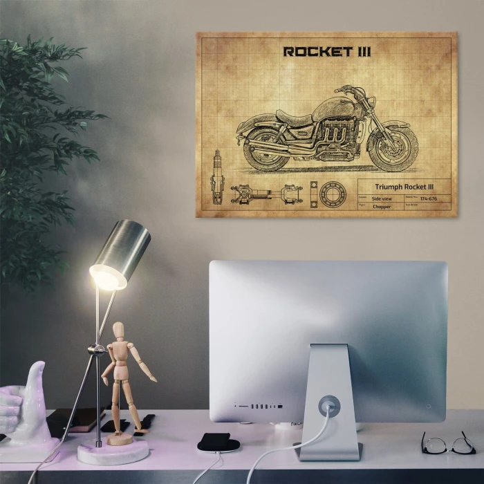 Plakat metalowy Triumph Rocket III Prezent