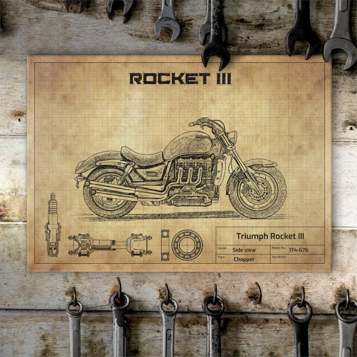 Plakat metalowy Triumph Rocket III Prezent