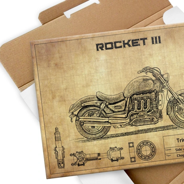 Poster metal Triumph Rocket III gift