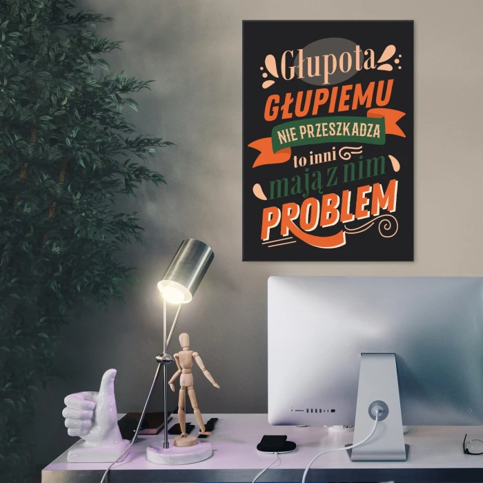 Poster metal Głupota gift