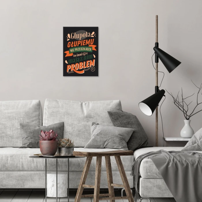Poster metal Głupota gift