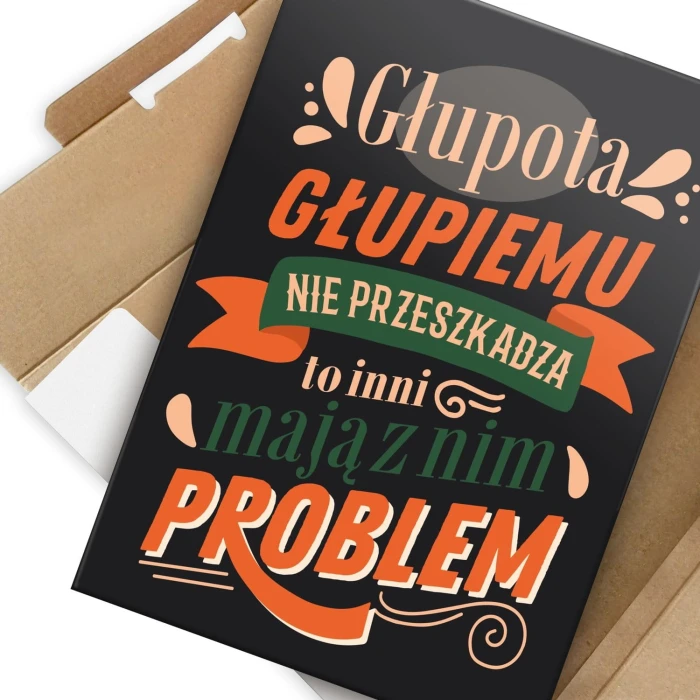 Poster metal Głupota gift