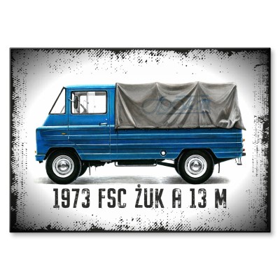 Poster metal 1973 FSC ŻUK A 13 M gift