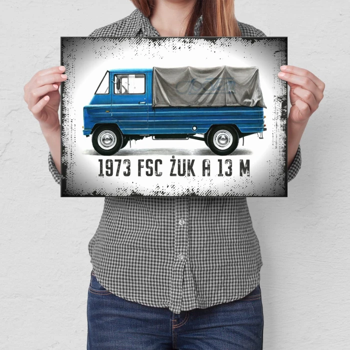 Plakat metalowy 1973 FSC ŻUK A 13 M Prezent
