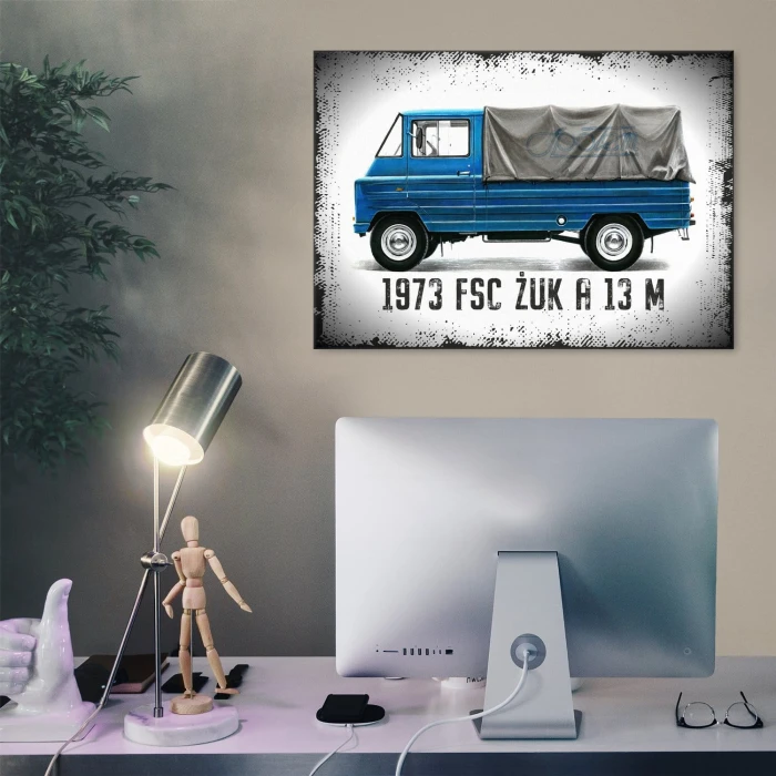 Plakat metalowy 1973 FSC ŻUK A 13 M Prezent