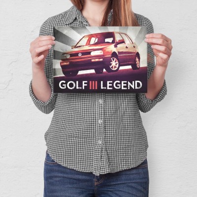 Poster metal GOLF III Legend gift