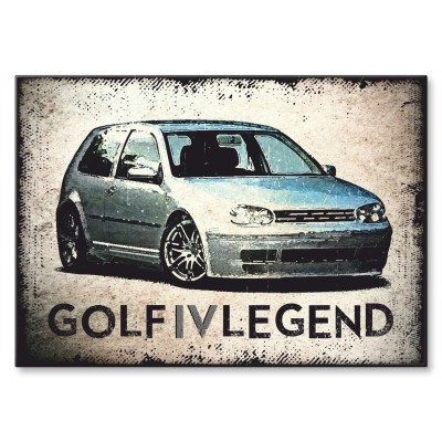 Plakat metalowy Golf IV legend Prezent