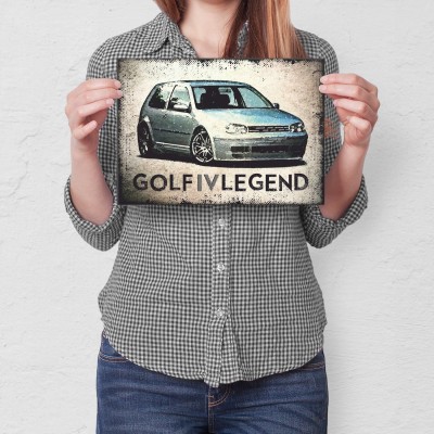 Plakat metalowy Golf IV legend Prezent