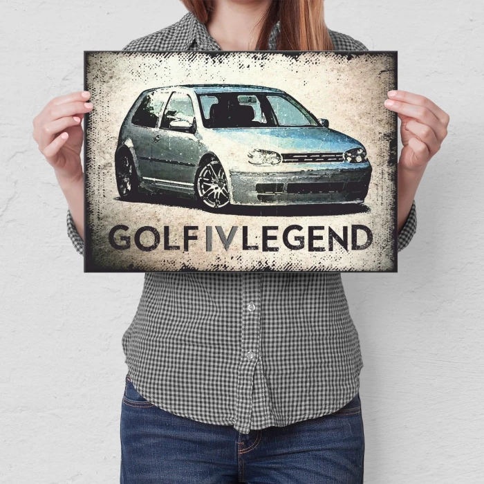 Plakat metalowy Golf IV legend Prezent