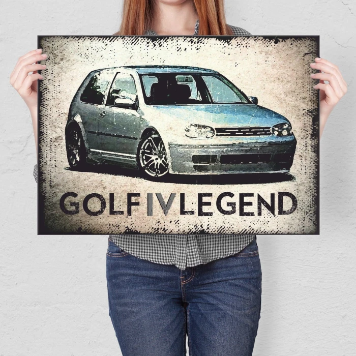 Plakat metalowy Golf IV legend Prezent