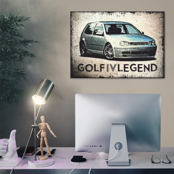 Plakat metalowy Golf IV legend Prezent