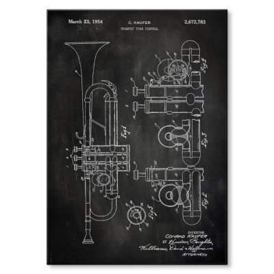 Poster metal Trumpet Slate gift