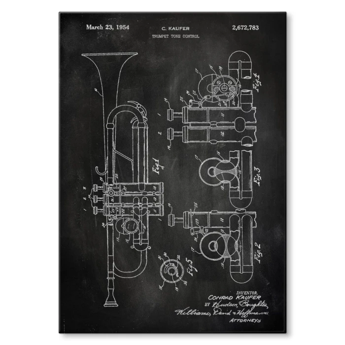 Poster metal Trumpet Slate gift
