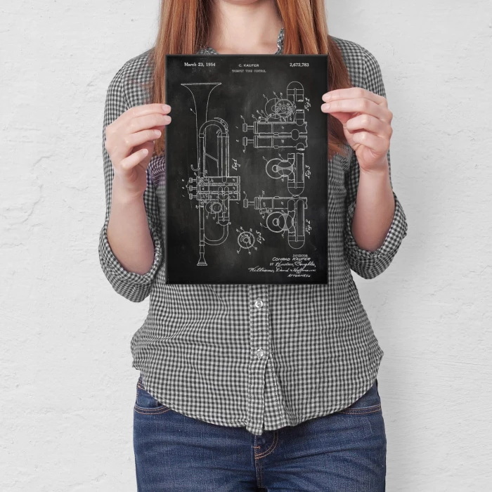 Poster metal Trumpet Slate gift