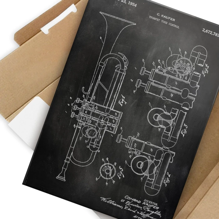 Poster metal Trumpet Slate gift