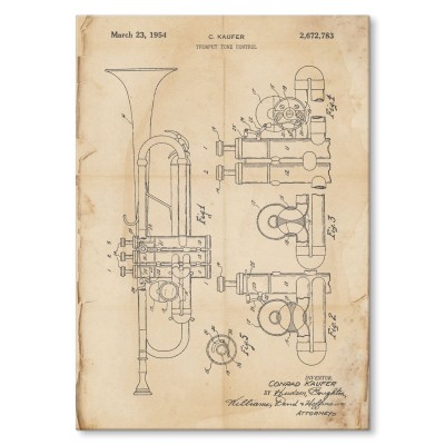 Poster metal Trumpet Musician Retro gift