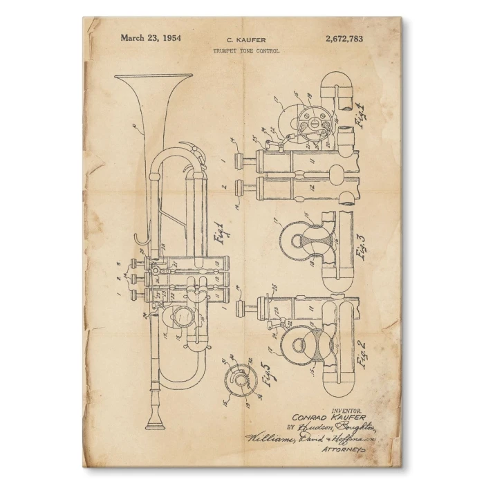 Poster metal Trumpet Musician Retro gift