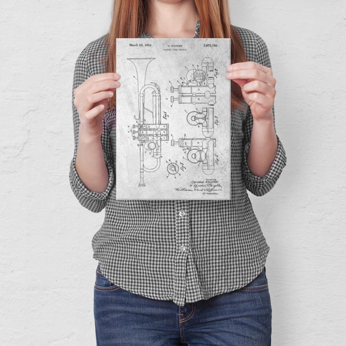 Poster metal Trumpet Stone gift